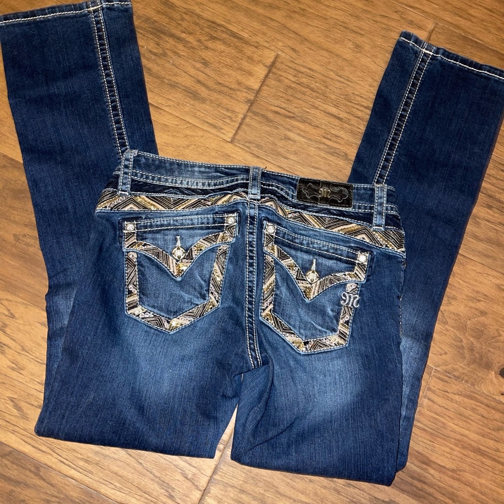 Miss Me Jeans. Mid rise slim boot cut. Size 28 inseam 34.